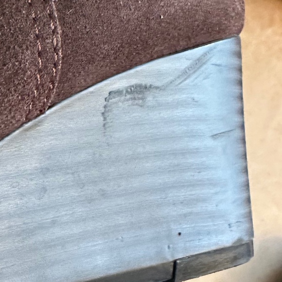 Clarks Crystal Quartz Women's Brown Suede Wedge Ankle Boots 8.5 Winter Casual - Picture 12 of 12